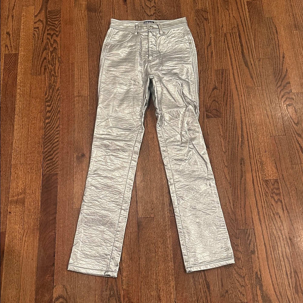 Diesel Silver Metallic Pants
